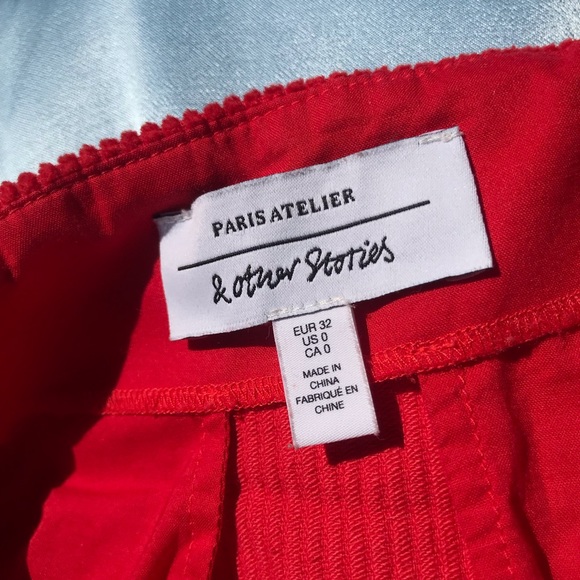 Red corduroy pencil skirt - Picture 10 of 10